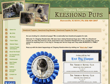 Tablet Screenshot of keeshondpups.com